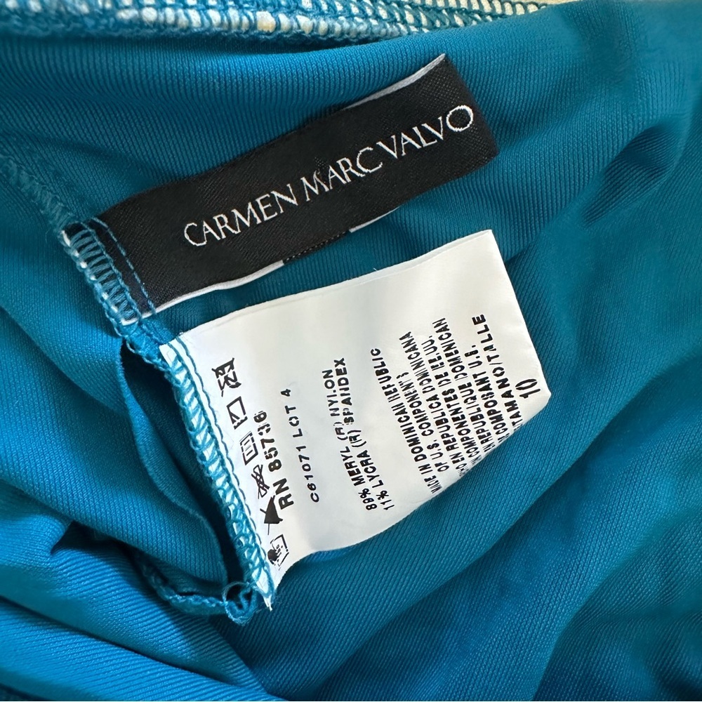 Carmen Marc Valvo Bandeau Swimdress Size 10 - Picture 5 of 6
